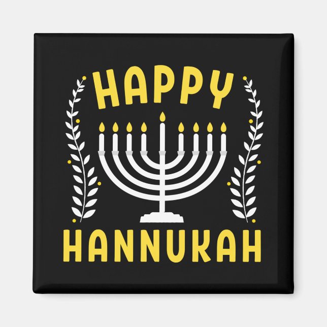 Happy Hanukkah Magnet (Vorne)