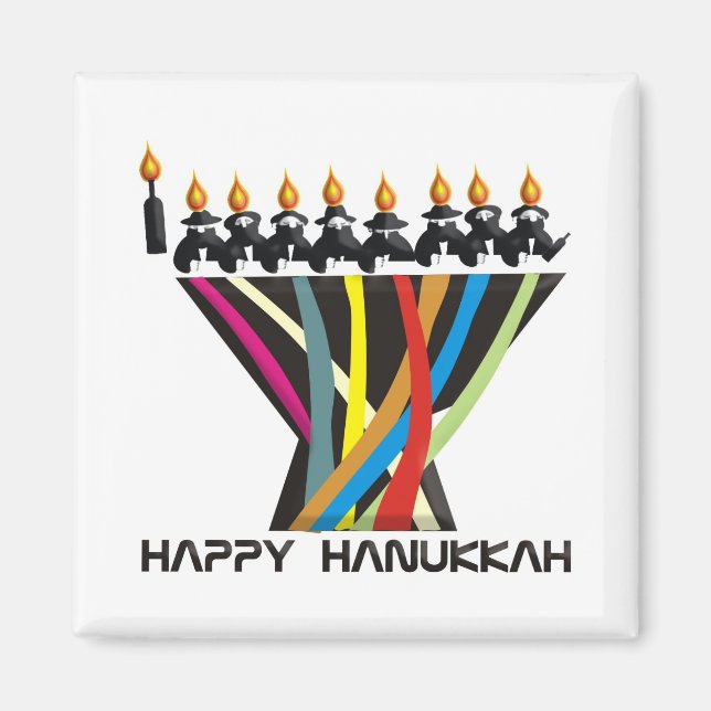 Happy Hanukkah Magnet (Vorne)