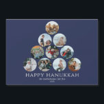 Happy Hanukkah Magnet 10 Foto<br><div class="desc">Die Grußkarten, die Ihre Freunde und Familie für viele Jahre behalten und genießen werden! Können Sie nicht nur ein oder zwei Ihrer Lieblings-Fotos auswählen? Diese 7" x 5" Kühlschrank Magnete verfügen über Platzhalter für 10 Ihrer bevorzugten Fotos, Familienname und Jahr. Die Foto sind alle rund. Der Gruß "Happy Hanukkah" ist...</div>