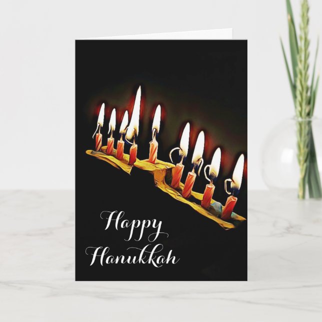 Happy Hanukkah Mai Sie segnen und gesegnet sein Karte (Vorderseite)
