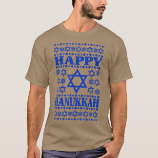 Happy Hanukkah Männer Frauen Kinder Sterne von Dav T-Shirt