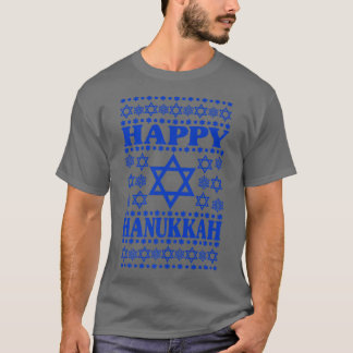 Happy Hanukkah Männer Frauen Kinder Sterne von Dav T-Shirt