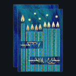 Happy Hanukkah. Maßgeschneiderte Grußkarten Feiertagskarte<br><div class="desc">Happy Hanukka! Menorah Candles und Star of David Design Customizable Hanukka Grußkarten / Hanukkah Celebration Einladungen mit personalisiertem Text. Matching Karten und Geschenke verfügbar in der jüdischen Ferien / Hanukkah Kategorie unseres Stores.</div>