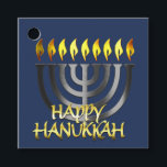 Happy Hanukkah Menorah Gray Geschenkanhänger<br><div class="desc">Happy Hanukkah Menorah Gray</div>
