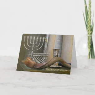 Happy Hanukkah, Menorah Grußkarte Karte