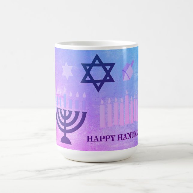 Happy Hanukkah Menorah Kaffeetasse (Mittel)