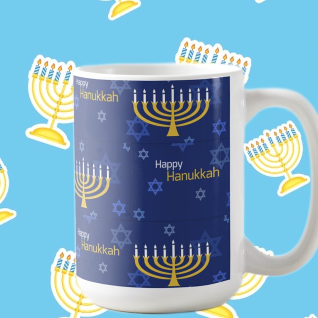 Happy Hanukkah Menorah Kaffeetasse (Von Creator hochgeladen)