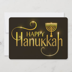 Happy Hanukkah menorah Kerzen. Weihnachtskarte Feiertagskarte