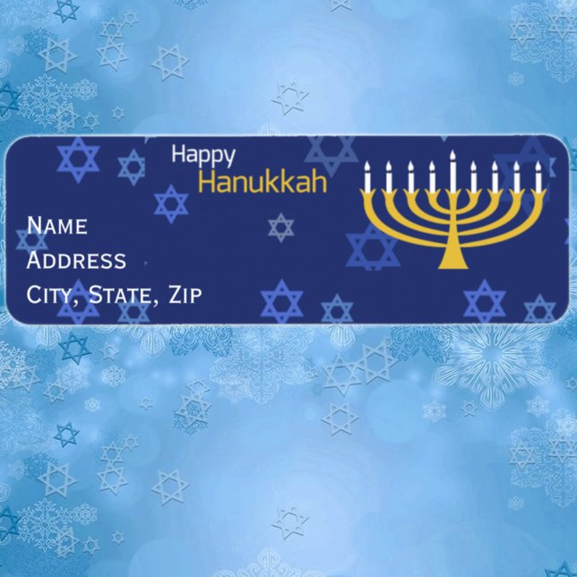 Happy Hanukkah Menorah Label (Von Creator hochgeladen)