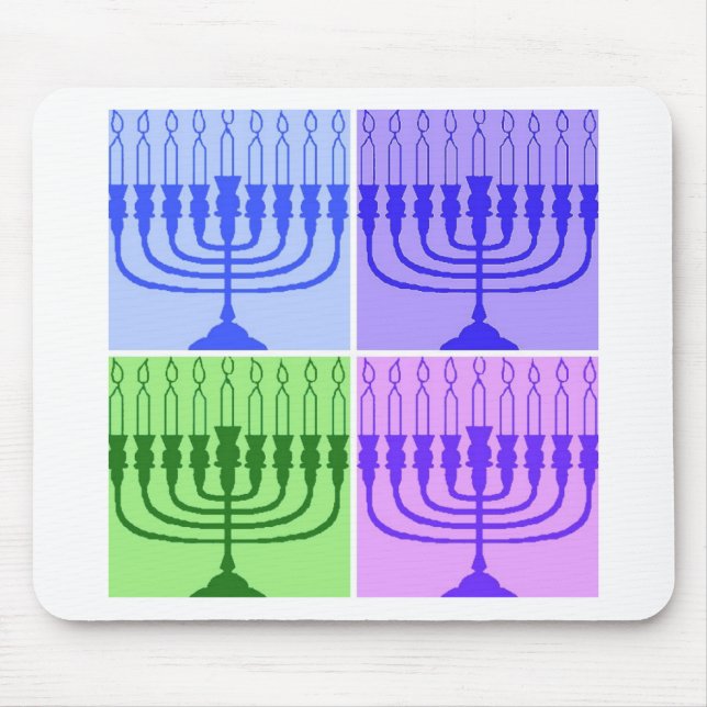 Happy Hanukkah Menorah Mousepad (Vorne)