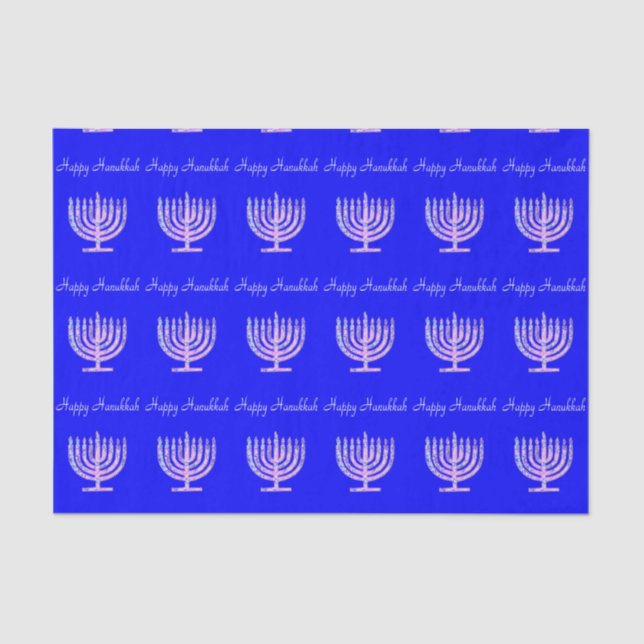 Happy Hanukkah Menorah Nina's Fave Seidenpapier (Vorderseite)