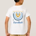 Happy Hanukkah Menorah Rainbow T - Shirt<br><div class="desc">Unser Rainbow Menorah Hanukkah Gruß T - Shirt hat ein beliebtes Rainbow Design, das zu einem fröhlichen Hanukkah/ Chanukah menorah drehe. Dieses moderne Design ist eine schöne, lustige Art, Familie und Freunden ein Happy Hanukkah zu wünschen, wo auch immer Sie hingehen. Jeder Text kann personalisiert/verändert werden, um ihn zu einem...</div>