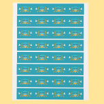 Happy Hanukkah Menorah Rundum-Adressaufkleber<br><div class="desc">Happy Hannukah</div>
