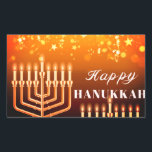 Happy Hanukkah Menorah Square Sticker<br><div class="desc">.Feiern Sie acht Tage und acht Nächte des Festivals der Lichter mit Hanukkah-Karten und Geschenken. Das Lichterfest ist hier. Lächle die Menorah,  spiele mit dem dreiel und feiere auf Latkes und Sufganiyots. Feiern Sie den Geist von Hanukkah mit Freunden,  Familie und Lieben,  indem Sie ihnen Happy Hanukkah wünschen.</div>