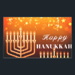 Happy Hanukkah Menorah Square Sticker<br><div class="desc">.Feiern Sie acht Tage und acht Nächte des Festivals der Lichter mit Hanukkah-Karten und Geschenken. Das Lichterfest ist hier. Lächle die Menorah,  spiele mit dem dreiel und feiere auf Latkes und Sufganiyots. Feiern Sie den Geist von Hanukkah mit Freunden,  Familie und Lieben,  indem Sie ihnen Happy Hanukkah wünschen.</div>
