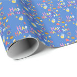 Happy Hanukkah Menorah Wrapping Paper Geschenkpapier<br><div class="desc">.Feiern Sie acht Tage und acht Nächte des Festivals der Lichter mit Hanukkah-Karten und Geschenken. Das Lichterfest ist hier. Lächle die Menorah,  spiele mit dem dreiel und feiere auf Latkes und Sufganiyots. Feiern Sie den Geist von Hanukkah mit Freunden,  Familie und Lieben,  indem Sie ihnen Happy Hanukkah wünschen.</div>