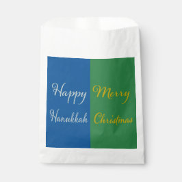 Happy Hanukkah Merry Christmas Dual Holiday Design Geschenktütchen