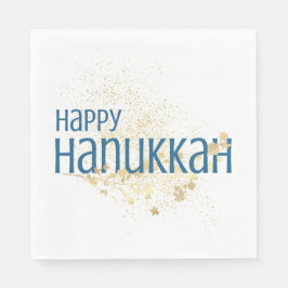 Happy Hanukkah (mit Goldblättern) Serviette