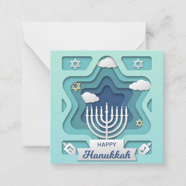 Happy Hanukkah Mitteilungskarte (Vorderseite)