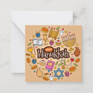 Happy Hanukkah Mitteilungskarte