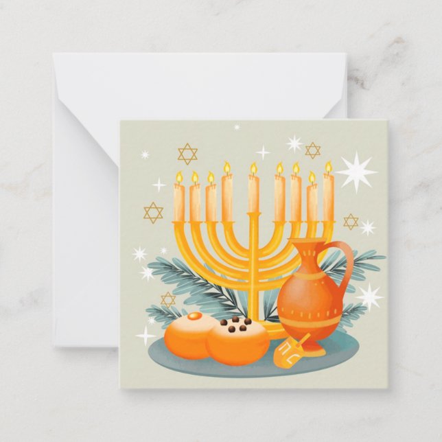 Happy Hanukkah Mitteilungskarte (Vorderseite)