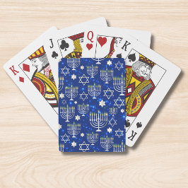 Happy Hanukkah Moderne Star von David Menorah Spielkarten