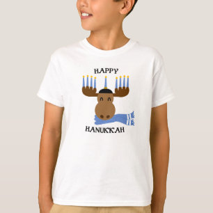 Happy Hanukkah Moose Menorah T-Shirt