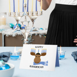 Happy Hanukkah Moose Personalisierte Hanukkah Card Feiertagskarte