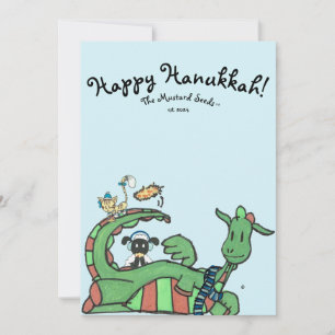 Happy Hanukkah Mustard Seeds TM Holiday Card Feiertagskarte