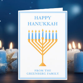 Happy Hanukkah Niedliche individuell anpassbare Me Feiertagskarte
