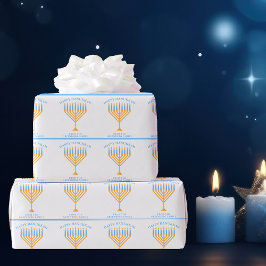 Happy Hanukkah Niedliche individuell anpassbare Me Geschenkpapier