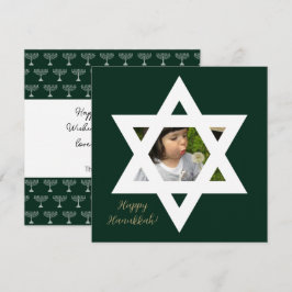 Happy Hanukkah Niedliches Foto Karte