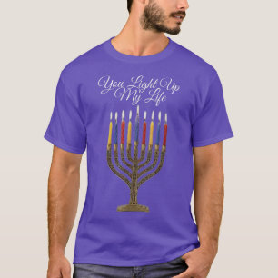Happy Hanukkah oder Chanukah Menorah Sie leuchten  T-Shirt