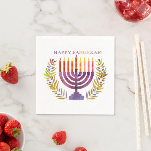 Happy Hanukkah Paper Napkins Serviette