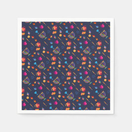 Happy Hanukkah Party Schöne Dekoration Serviette