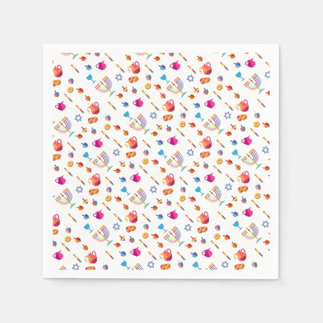 Happy Hanukkah Party Schöne Dekoration Serviette (Vorderseite)