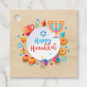 Happy Hanukkah Party Schöne Vintage Dekoration Geschenkanhänger