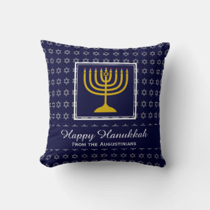 HAPPY HANUKKAH Personalisiert BLUE Star David Kissen