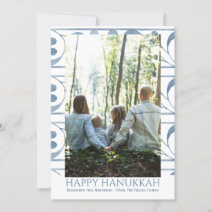 Happy Hanukkah Personalisiert Holiday Foto Feiertagskarte