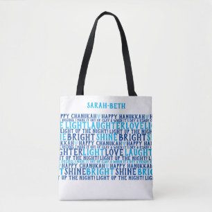 HAPPY HANUKKAH Personalisiert Holiday wünscht Tas