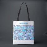 HAPPY HANUKKAH Personalisiert Holiday wünscht Tasc<br><div class="desc">Unser HAPPY HANUKKAH Urlaub wünscht Tasche sagt alles (wirklich)! Diese praktische Tasche ist ein fantastischer Weg, um Ihre guten Wünsche für eine Happy Chanukah teilen. Ein großartiges Geschenk, das sicher die Leute zum Lächeln bringt. Enthält LIEBE-LICHT-LACHTER. Ich habe ein kleines Dreifach, Shine Bright, und zünde die Nacht an. Moderne, lässige...</div>