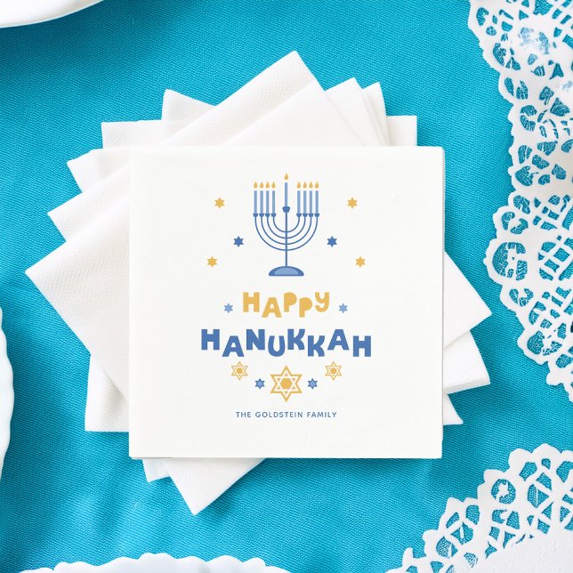 "Happy Hanukkah" Personalisiert Serviette (Von Creator hochgeladen)