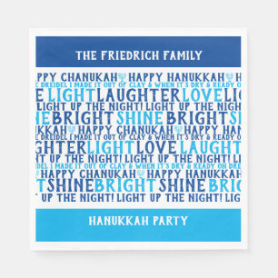 HAPPY HANUKKAH Personalisierter Urlaub wünscht Serviette