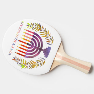 Happy Hanukkah Ping Pong Paddle Tischtennis Schläger