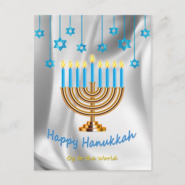 Happy Hanukkah Postkarte (Vorderseite)