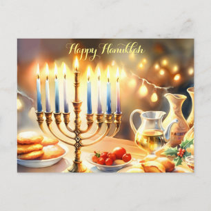 Happy Hanukkah Postkarte