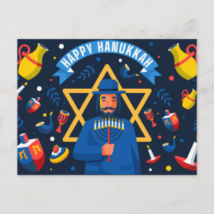 Happy Hanukkah Postkarte