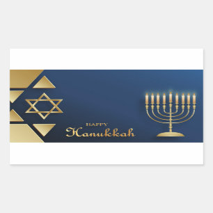 Happy Hanukkah Rechteckiger Aufkleber