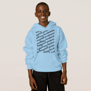 Happy Hanukkah Retro mit wiederholtem Spiegelmuste Hoodie