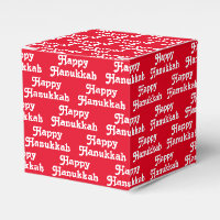 Happy Hanukkah rotes, weißes, modernes typografisc